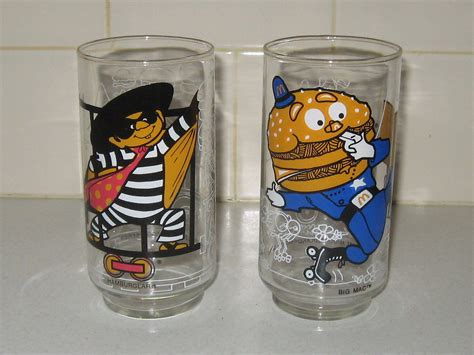 Some light scratches in upper part of glass as seen in image. . 1977 mcdonalds glasses